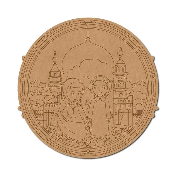 Beige_Round_Pine_Mdf_Diy_Art_Craft_Muslim_Girl_Mosque_Diy_And_Craft