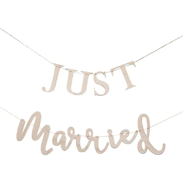 Beige_Wooden_Just_Married_Banner_Rustic_Wedding_Garland_Sign_Diy_And_Craft