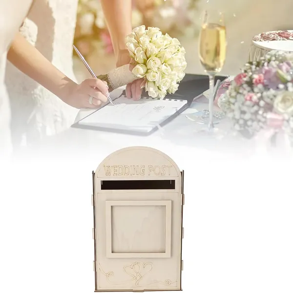 Beige_Wooden_Wedding_Mailbox_Post_Box_Diy_And_Craft