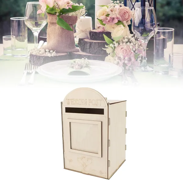 Beige_Wooden_Wedding_Mailbox_Post_Box_Diy_And_Craft