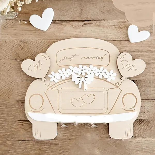 Beige_Wooden_Wedding_Car_Money_Holder_Handcrafted_Cash_Gift_Box_Wedding