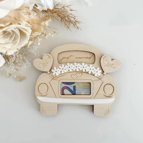 Beige_Wooden_Wedding_Car_Money_Holder_Handcrafted_Cash_Gift_Box_Wedding