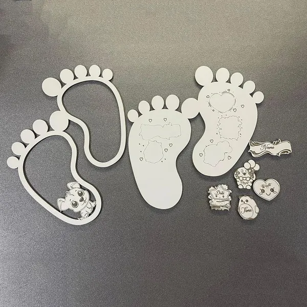 Beige_Personalized_Baby_Birth_Footprints_Sign_Baby