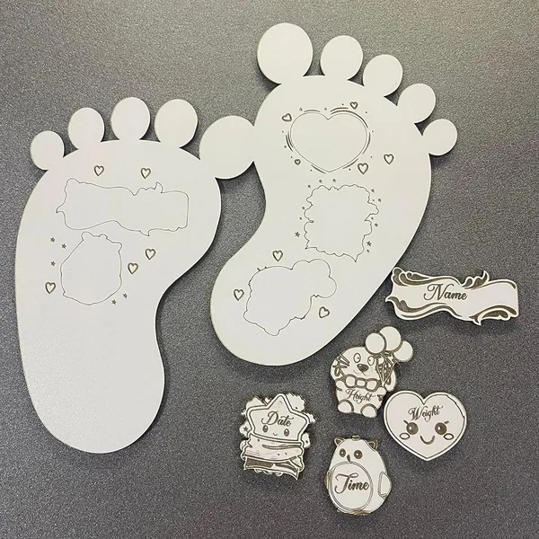 Beige_Personalized_Baby_Birth_Footprints_Sign_Baby
