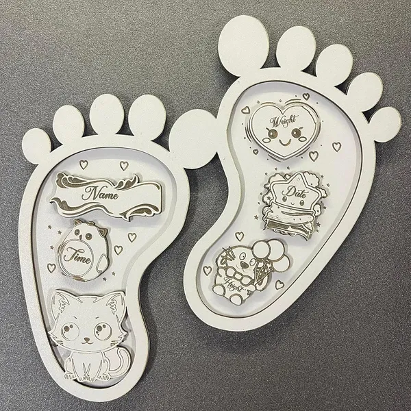 Beige_Personalized_Baby_Birth_Footprints_Sign_Baby