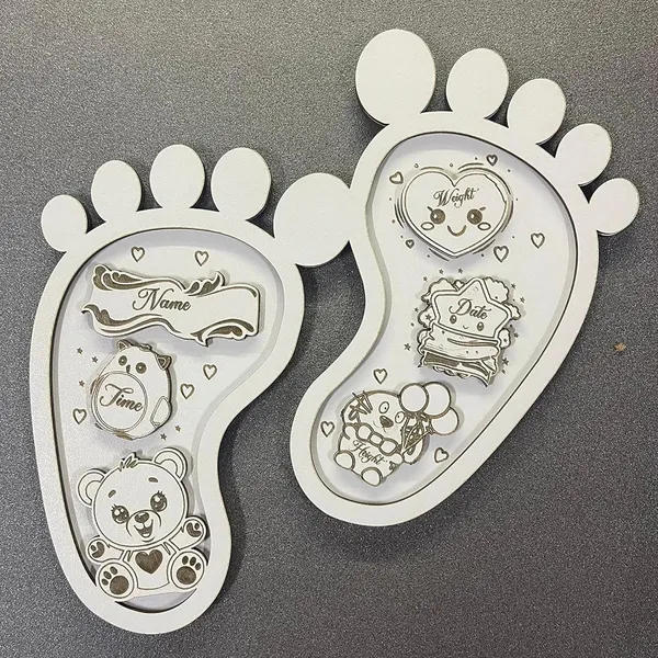 Beige_Personalized_Baby_Birth_Footprints_Sign_Baby
