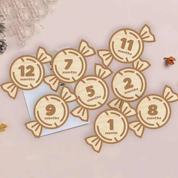Beige_Candy_Themed_Wooden_Baby_Monthly_Milestone_Markers_Baby