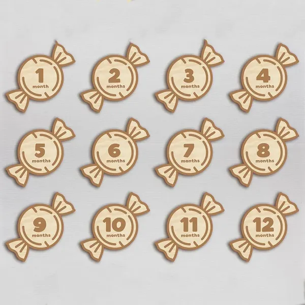 Beige_Candy_Themed_Wooden_Baby_Monthly_Milestone_Markers_Baby