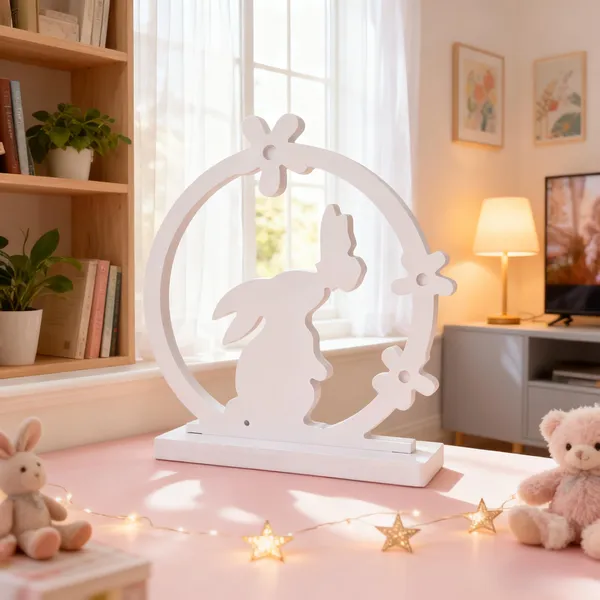 White_Easter_Party_Table_Centerpiece_Pvc_Frameless_Decor_Home_Decor