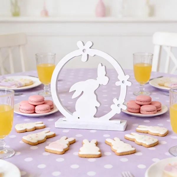 White_Easter_Party_Table_Centerpiece_Pvc_Frameless_Decor_Home_Decor
