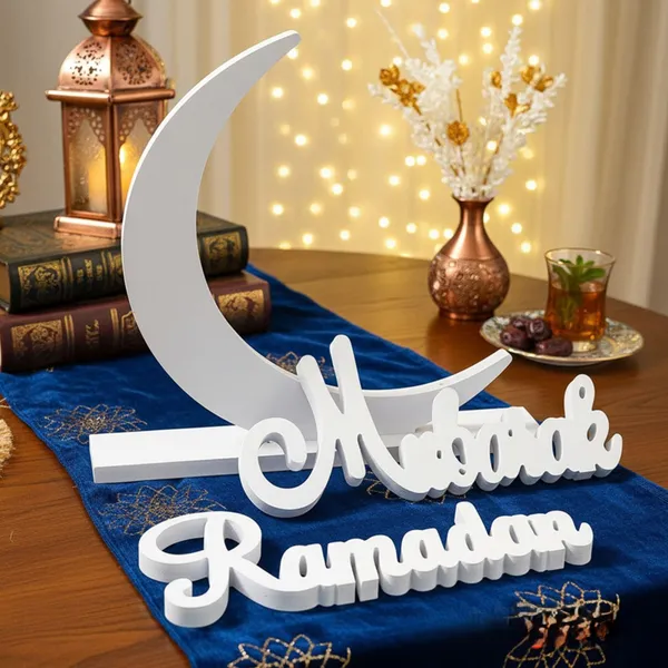White_Ramadan_Mubarak_Letter_Tabletop_Decor_Home_Decor