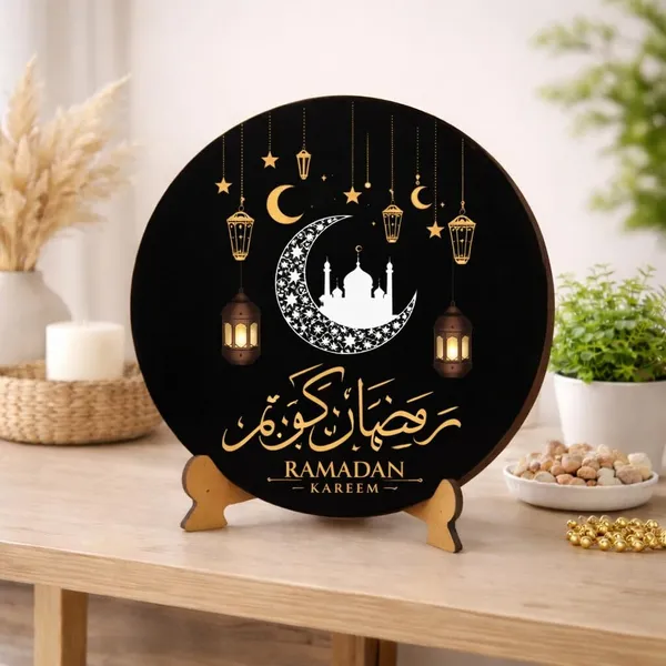 Multi_Colour_Ramadan_Kareem_Islamic_Mdf_Circle_Tabletop_Decor_Home_Decor