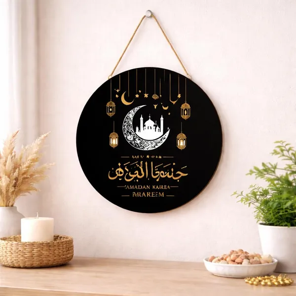 Multi_Colour_Ramadan_Kareem_Islamic_Mdf_Circle_Tabletop_Decor_Home_Decor