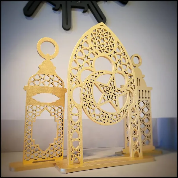 Beige_Mdf_Moroccan_Lantern_Art_Set_Home_Decor