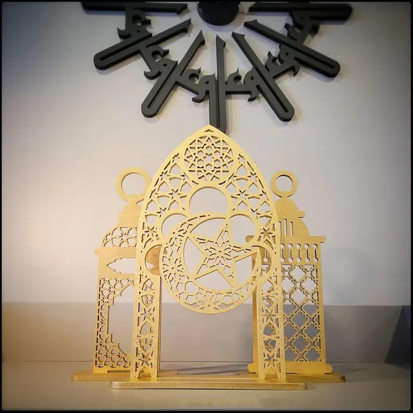 Beige_Mdf_Moroccan_Lantern_Art_Set_Home_Decor