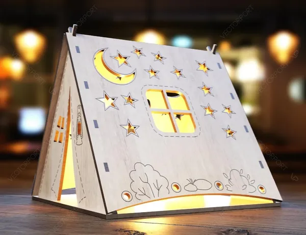 Beige_Wooden_Tent_Shape_Tent_Home_Lampshade_Kids_Tent_House_Kids