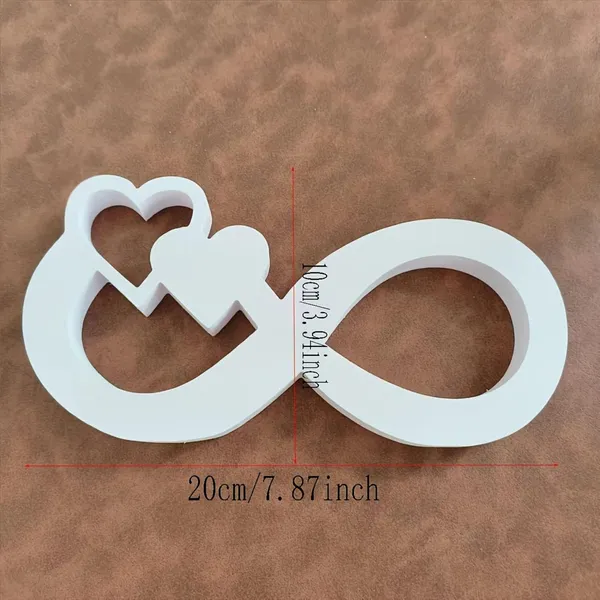White_Heart_Shape_Art_Table_Decor_Home_Decor