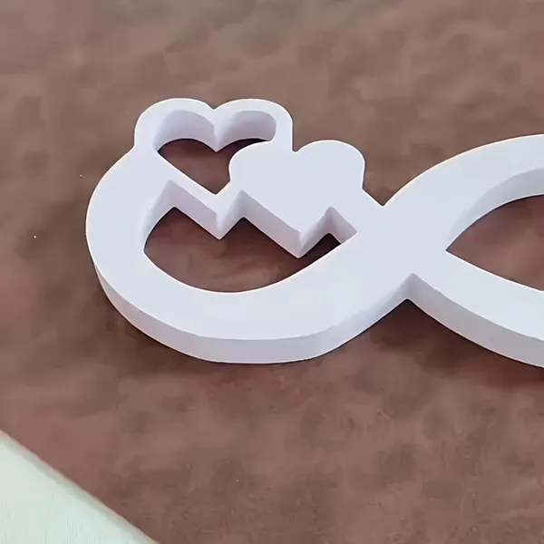 White_Heart_Shape_Art_Table_Decor_Home_Decor