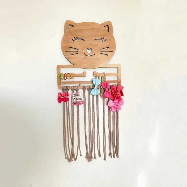 Beige_Cat_Shaped_Hair_Accessories_Organiser_Baby