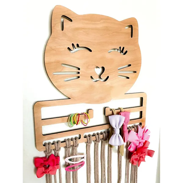 Beige_Cat_Shaped_Hair_Accessories_Organiser_Baby