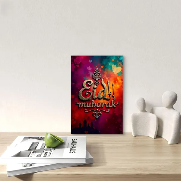 Multicolour_Eid_Mubarak_Wall_Decor_Glossy_Aluminum_Metal_Print_Wall_Painting_Home_Decor