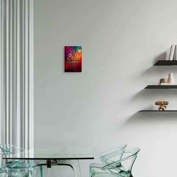 Multicolour_Eid_Mubarak_Wall_Decor_Glossy_Aluminum_Metal_Print_Wall_Painting_Home_Decor