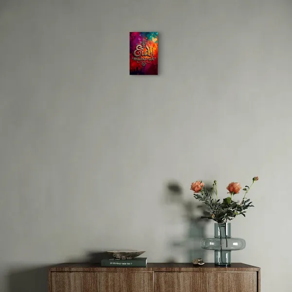 Multicolour_Eid_Mubarak_Wall_Decor_Glossy_Aluminum_Metal_Print_Wall_Painting_Home_Decor