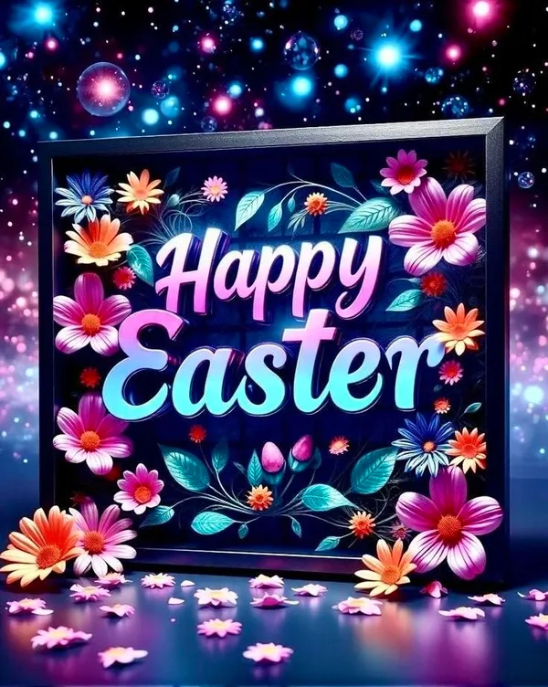 Multicolour_Easter_Festival_Metal_Wall_Decor_Happy_Easter_Wall_Painting_Home_Decor