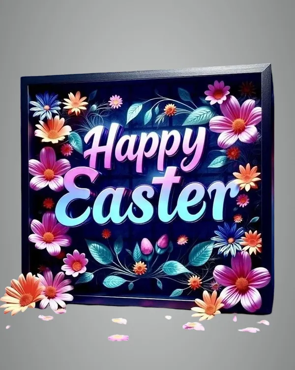 Multicolour_Easter_Festival_Metal_Wall_Decor_Happy_Easter_Wall_Painting_Home_Decor