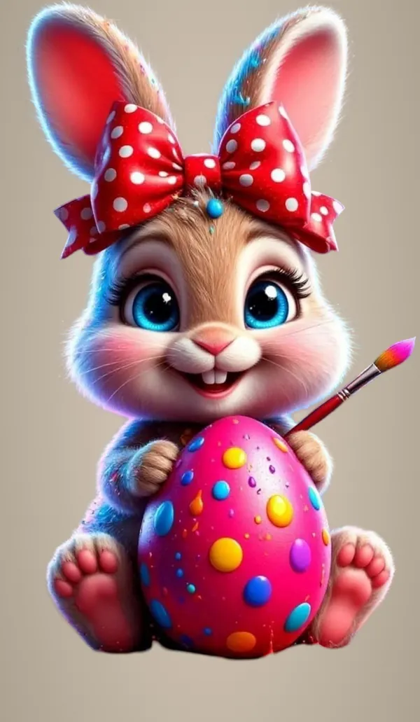Multicolour_Cute_Easter_Bunny_Metal_Wall_Art_Home_Decor