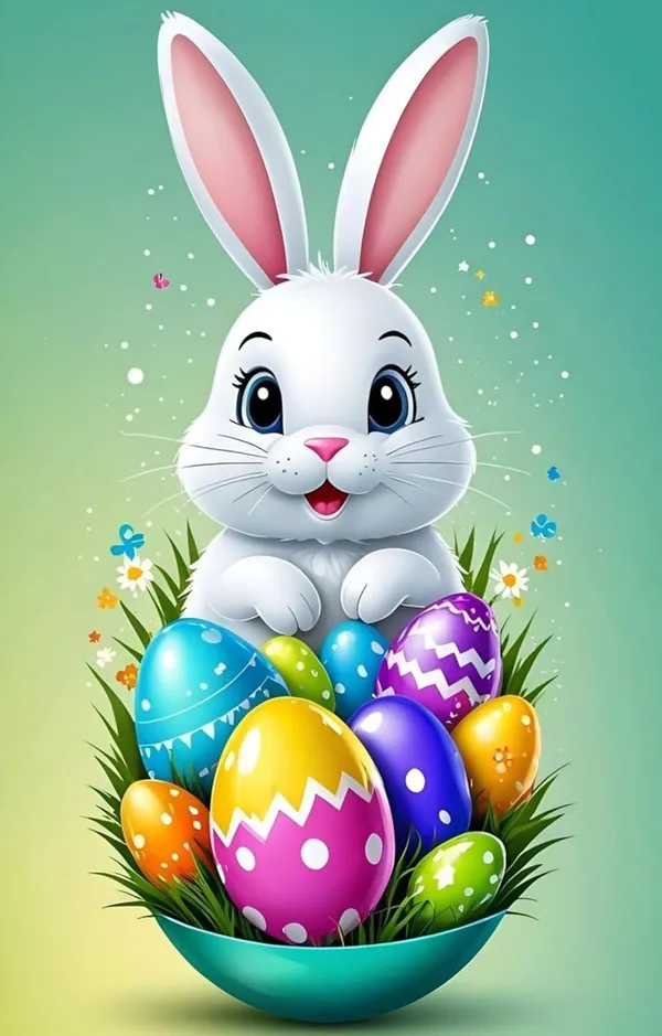 Multicolour_Easter_Bunny_Metal_Wall_Art_Home_Decor