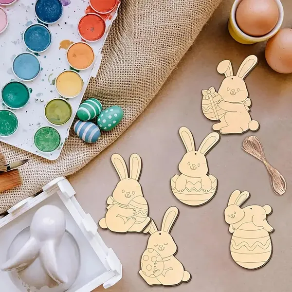 Beige_Easter_Bunny_Egg_Wooden_Hanging_Decorations_Diy_Craft_Kit_Paintable_Wood_Cutouts_Diy_And_Craft