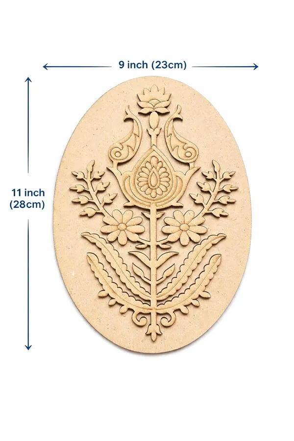 Beige_Oval_Mdf_Floral_Motif_Pre_Marked_Cutout_Diy_And_Craft