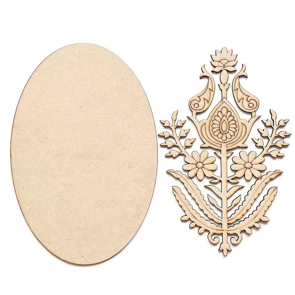 Beige_Oval_Mdf_Floral_Motif_Pre_Marked_Cutout_Diy_And_Craft