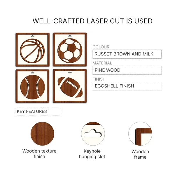 Beige_Sports_Ball_Framed_Wooden_Wall_Art_Basketball_Home_Decor