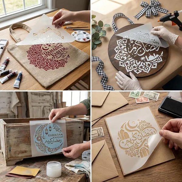 White_Square_Plastic_Stencil_Diy_And_Craft