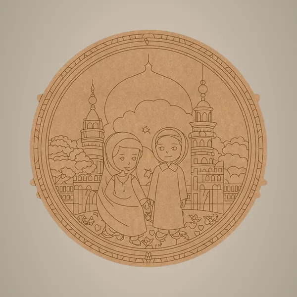 Beige_Round_Pine_Mdf_Diy_Art_Craft_Muslim_Girl_Mosque_Diy_And_Craft