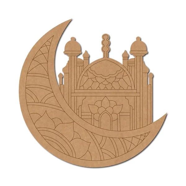 Beige_Mosque_Shape_Pine_Mdf_Base_Diy_And_Craft