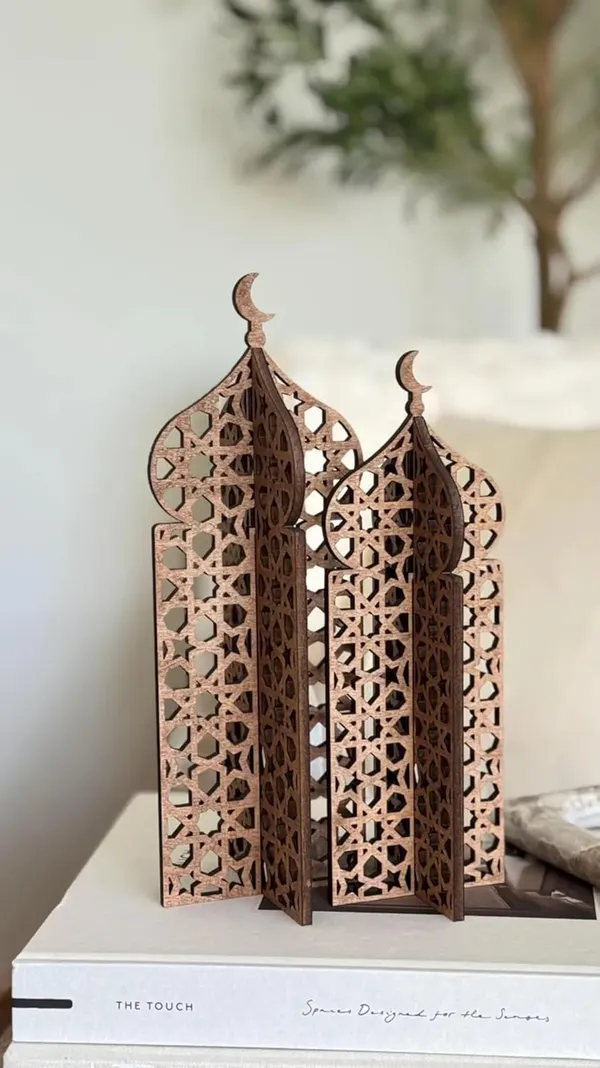 Beige_Minaret_Shape_Wood_Diy_Art_Craft_Base_Set_Diy_And_Craft