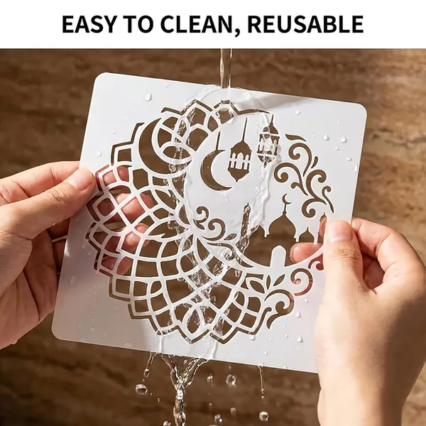 White_Square_Plastic_Diy_Art_Craft_Mandala_Eid_Mubarak_Stencil_Diy_And_Craft