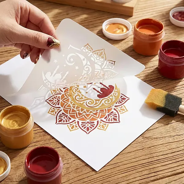 White_Square_Plastic_Diy_Art_Craft_Mandala_Eid_Mubarak_Stencil_Diy_And_Craft