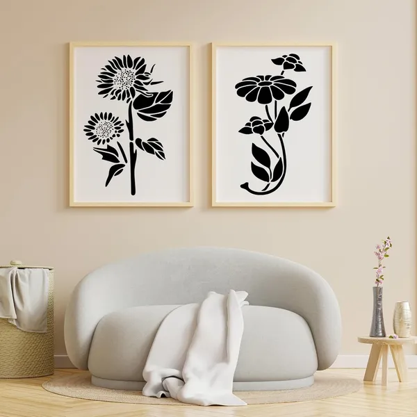 White_Rectangle_Pet_Plastic_Flower_Stencil_Diy_And_Craft