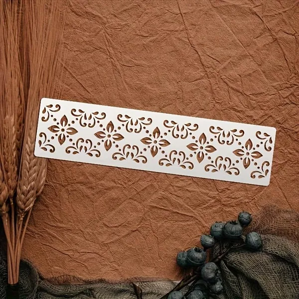 White_Floral_Border_Stencils_Washable_Bendable_Reusable_Painting_Templates_Home_Decor