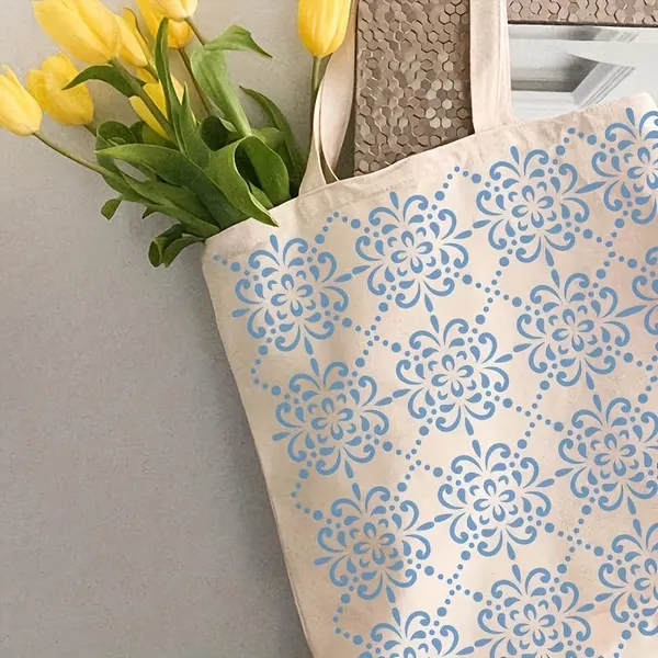 White_Floral_Border_Stencils_Washable_Bendable_Reusable_Painting_Templates_Home_Decor
