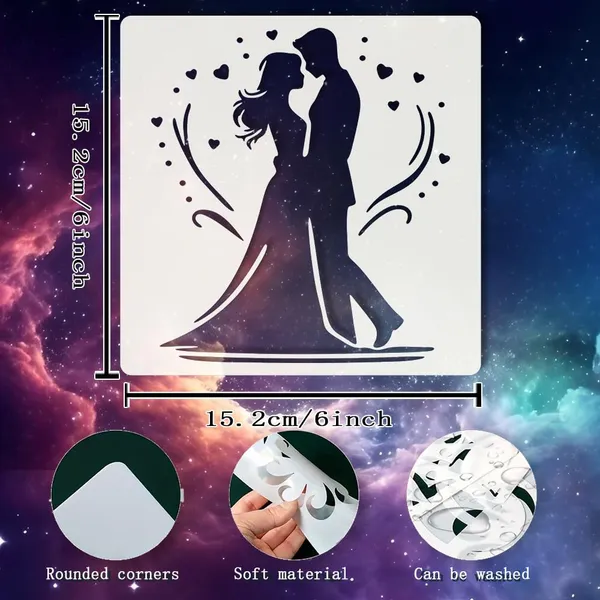 White_Romantic_Wedding_Couple_Stencil_Bride_And_Groom_Wedding