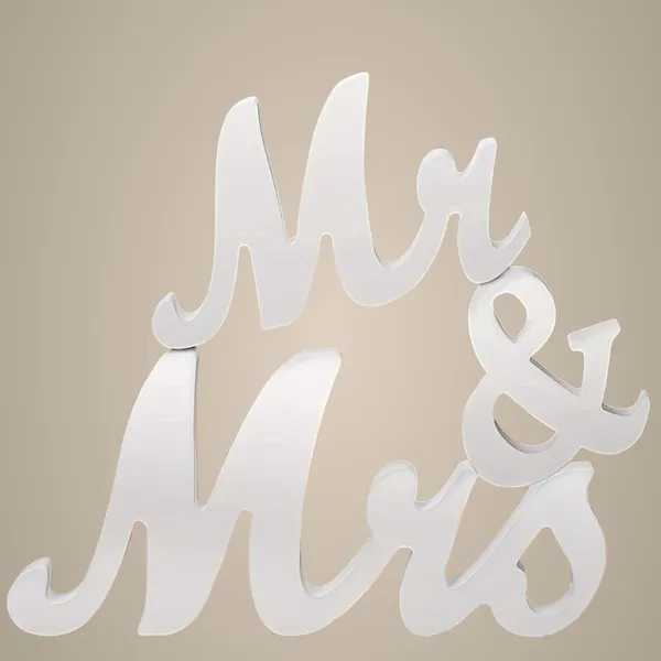 White_Mr_And_Mrs_Wpc_Letter_Wedding_Couple_Keepsake_Wedding