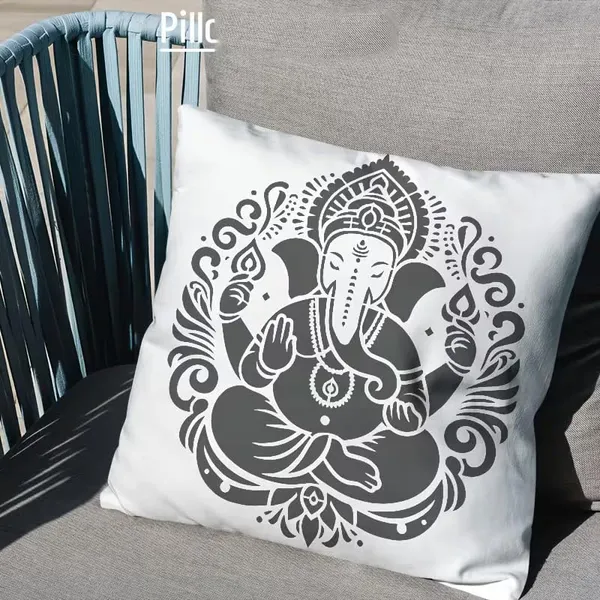 White_Ganesh_Wall_Painting_Stencil_Home_Decor