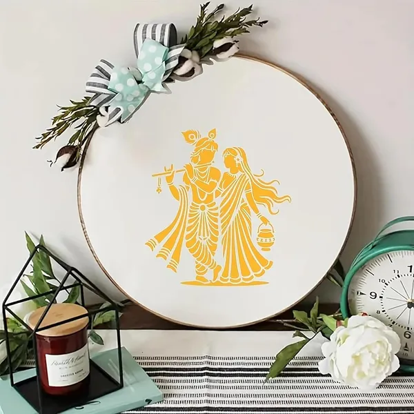White_Radha_Krishna_Stencils_Kids