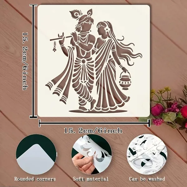 White_Radha_Krishna_Stencils_Kids