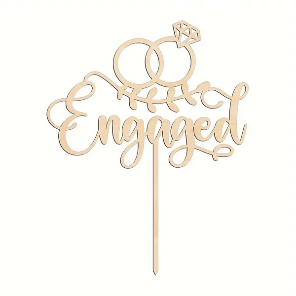 Beige_Wooden_Engagement_Cake_Topper_Diamond_Ring_Design_Wedding